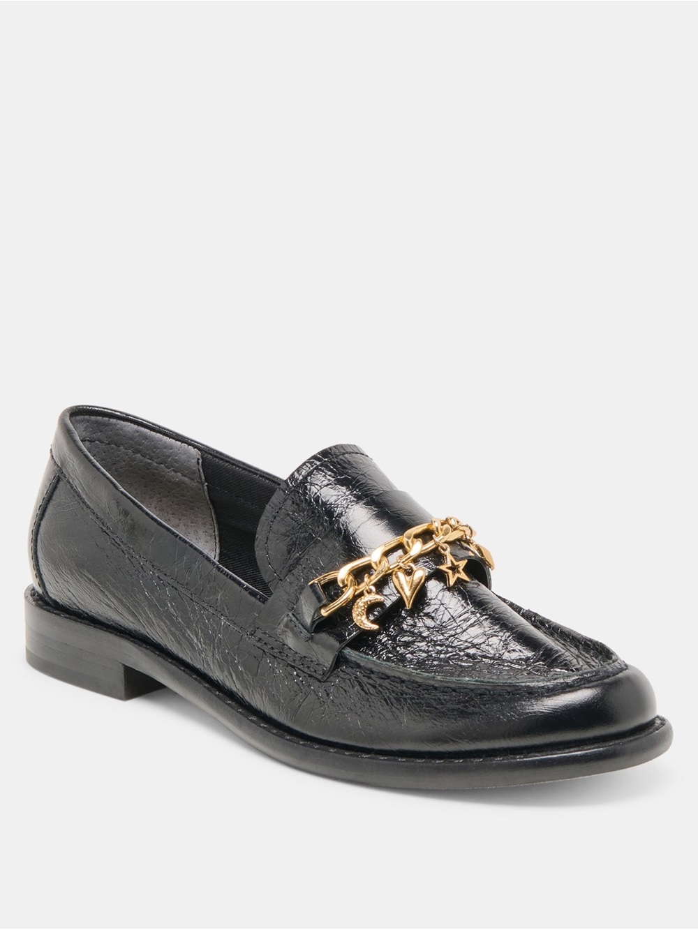 Dolce Vita Waylen Loafers Midnight Crinkle Patent Size 10